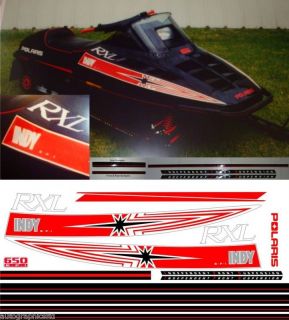 1990 POLARIS INDY RXL 650 DECALS graphics Reproduction