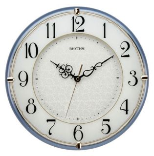 Traditional Rhythm Wall Clock with Silent Silky Movement in Blue