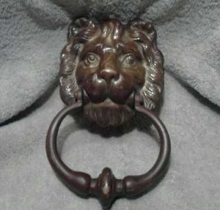 Newly listed Vintage Large Brass LION HEAD Door Knocker Heavy
