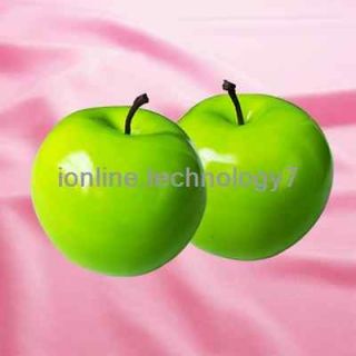 Newly listed 2 pcs fake Big Green apple artificial fruit kitchen house
