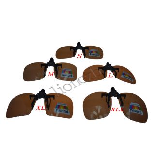 Driving Glare Blocking Polarized Sunglasses Flip Up Clip On For Day