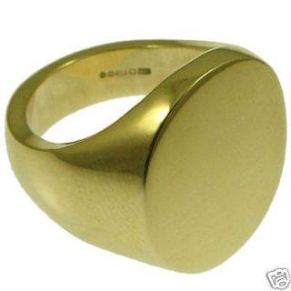 22g Large Quality Stamped Signet Ring Solid 9ct Gold