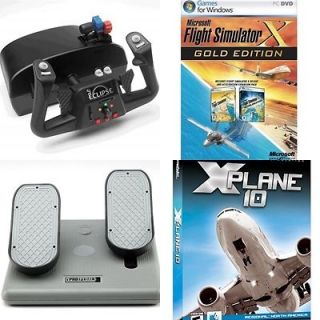 Yoke Control Bundle Flight simulator X Plane 10 & FS X Deluxe Edition