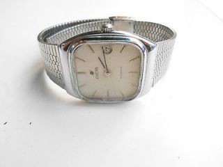 RARE VINTAGE ENICAR AUTOMATIC SWISS MADE MENS WRIST WATCH SQUARE