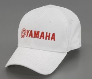 Yamaha White Red Logo Cap by Yamaha OEM CRP 09HRY WH