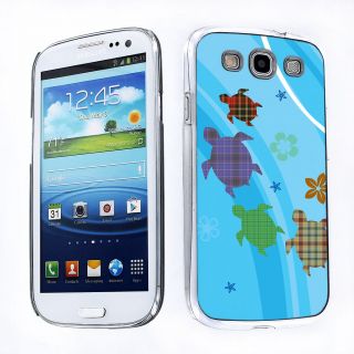 Slim Profile Hard Cover Case for Samsung Galaxy S3 S III Turtle/Plaid