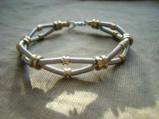 Bass String Bracelet, Jewelry made of guitar strings.