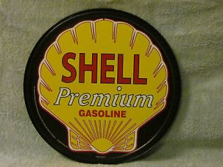 Vintage Shell Premium Gasoline Sign Garage Shop Mechanic Gas Service