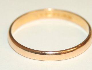 Narrow 22ct Gold Wedding Ring From The 1950s Size X