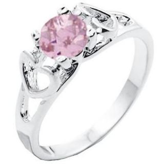 Mother/Daughte r Tourmaline Pink CZ Ring   Sizes 4 8   Warranty