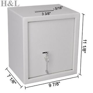 Newly listed WHITE SOLID STEEL SAFE SECURE CASH BOX DROP SLOT DEPOSIT