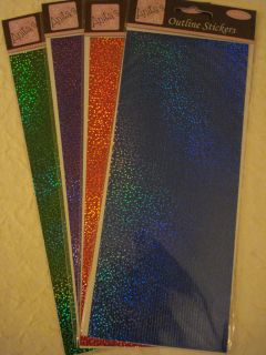 Pick Your Pack of Anitas Holographic Straight Borders Outline Stickers
