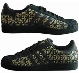 Adidas Superstar II Mens Casual Shoes (077611 6) SIZE 6 BLK/GOLD