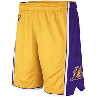 adidias Los Angeles Lakers NBA Authentic Performance Shorts   Gold