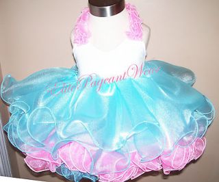 National Pageant Dress Shell babydoll style sizes 6mos to 3/4 Toddler