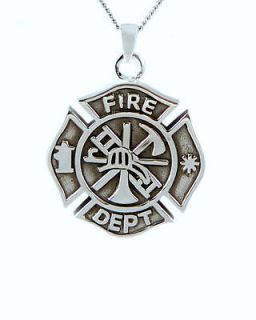 Cremation Fire Fighter Medilion urn jewelry Mens chain Memorial