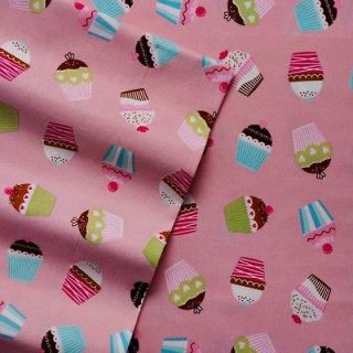 New FULL Size Flannel Sheet Set Pink CUPCAKE 4 Piece Sheets Home