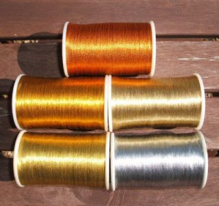 Metallic Spools Gold, Silver, Copper, Brass & Bronze