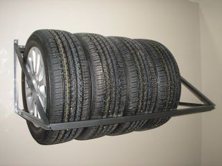 Wall mount tire rack