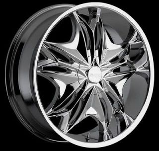 24 inch 24x9 Viscera 728 chrome wheels rims 5x115 +5