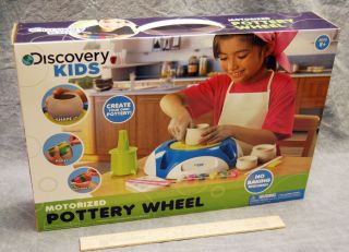 Discovery Kids Motorized Pottery Wheel Set with Clay, Paint & More