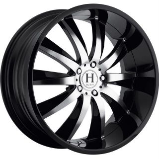 20 inch 20x8.5 Helo HE851 black wheels rims 5x115 +35