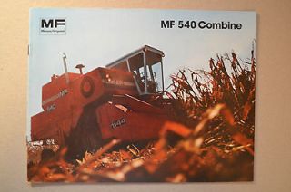 Vintage Massey Ferguson MF 540 Combine Brochure   1981