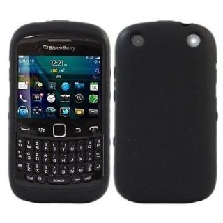 BLACK Blackberry Curve 9320 9220 Dakota Soft Silicone Case Cover Etui