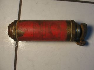 ADVERTISING,OLD BRASS SMALL FIRE EXTINGUISHER,RESCUE,FIREFIGHTING TOOL