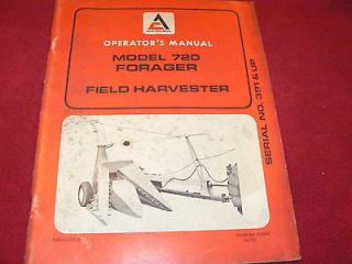 Allis Chalmers 720 Forage Harvester Operators Manual