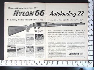 Page debut New 22 RF NYLON 66 Autoloading Rifle magazine Ad 468