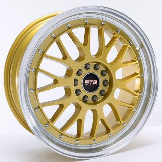 Str Racing 601 Wheels 19x9 5 5x112 Rims Et 45mm Gold