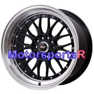  Black Staggered Rims Wheels 5x114 3 Deep Dish Lip 09 13 Nissan 370z