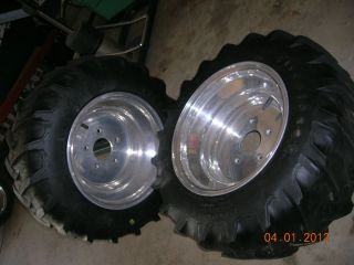 Firestone 23 degree ag (bar) tires 23x8.5x12 and aluminum rims tractor