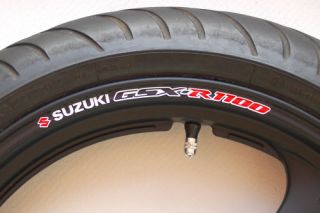 Suzuki GSXR 1100 Wheel Rim Stickers Decals GSXR1100 R