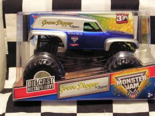 Hot Wheels 1 24 Scale Blue Grave Digger The Legend Monster Jam Truck