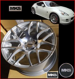MKS 19 Blk Staggered Concave Wheels 5x114 3 Nissan 370Z 350Z Infinity