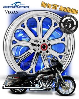 Coastal Moto Vegas Chrome Motorcycle Wheels 21 18 Harley Package