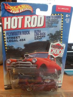  EDITORS CHOICE PLYMOUTH ROCK STREET LEGAL 454 RED BY HOT WHEELS M36