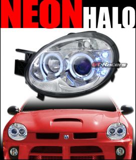 CHROME DRL LED HALO RIMS PROJECTOR HEAD LIGHTS LAMPS SIGNAL 2003 2005