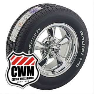 15x8 Polished Aluminum Wheels Rims Tires 235 60R15 for Pontiac Grand