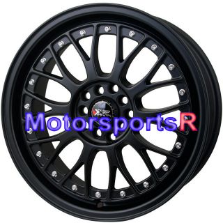 17 17x7 XXR 521 Flat Black Wheels Rims 5x114 3 01 Honda Prelude SI 06