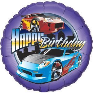 18 Happy Birthday Tuner Race Car Balloon Hot Wheel