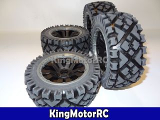 Kingmotor All Terrain Wheels tires on New Poison HD Rims fits HPI Baja