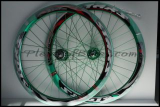 Fixie Single Speed Bike Wheelset Wheels Rim Rims Green 614108