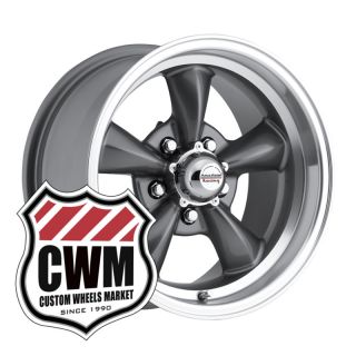  Charcoal Gray Wheels Rims 5x4 75 lug pattern for Chevy Impala 58 70