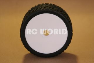 RC 1 8 CAR BUGGY TRUCK TIRES WHEELS RIMS PACKAGE WHITE DISH STREET