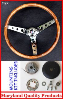 1964 66 All Buick Skylark GS Grant Wood Walnut Steering Wheel 15