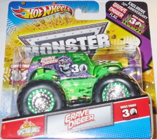 2012 Hotwheels Monster Jam Grave Digger Spectraflame 30th Anniversary