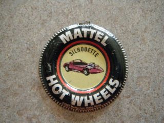 1967 Hotwheels Redline Silhouette Mattel Pin Badge VG